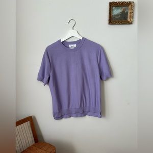 Purple short sleeve lilac sweater - vintage look!